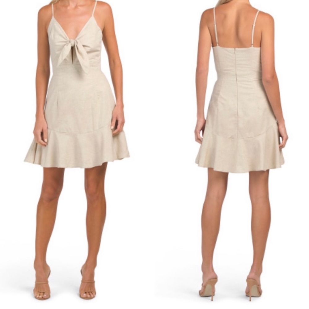 Linen front tie dress!